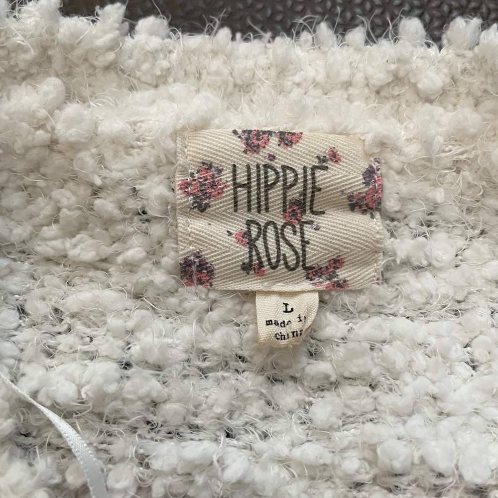 Hippie Rose Cropped Fluffy Sweater - Picture 6 of 9